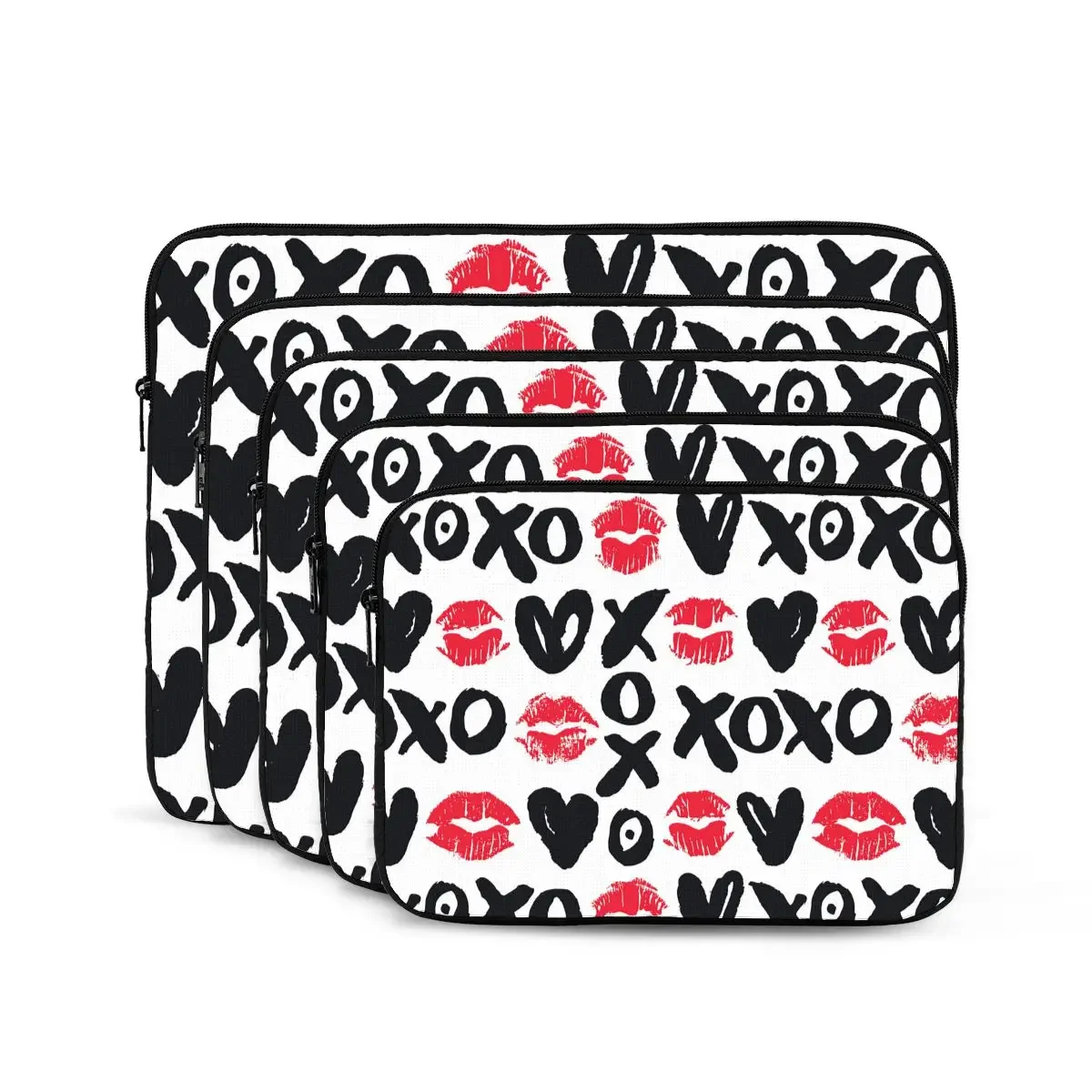 Pattern With Lipstick Kisses Hearts And Lettering Computer ipad Laptop Cover Case Laptop Sleeve Bag Portable Cover Fundas Pouch