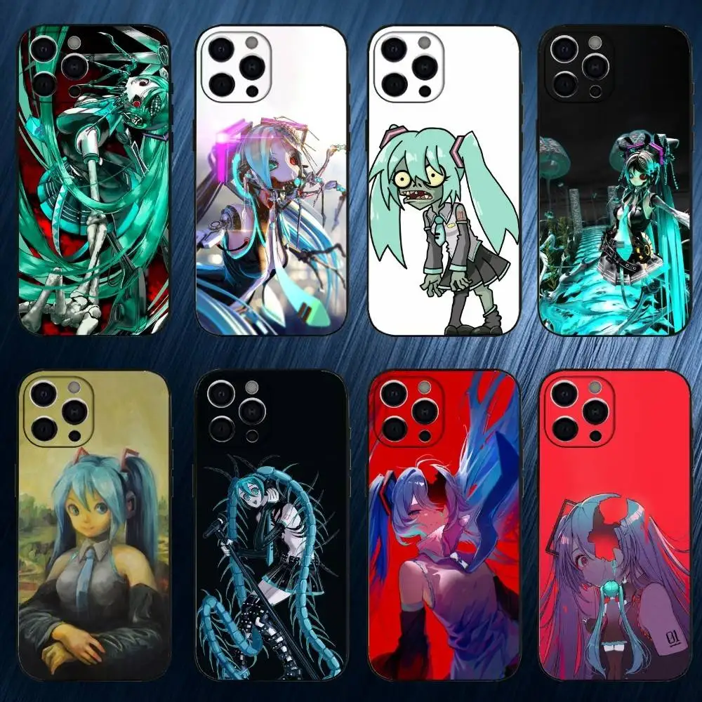 

Strange M-Miku Phone Case For iPhone 17,16,15,14,13,12,11 Plus,Pro Max, Soft Silicone Black Cover