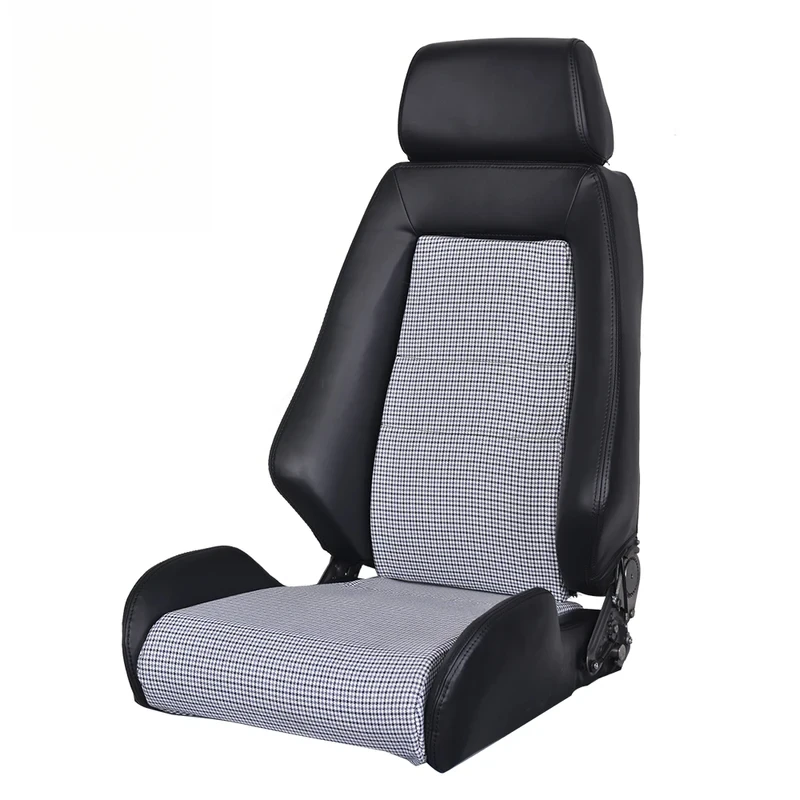 

OEM Custom Universal Black PVC Leather RECARO Sport Seat Single Adjustor Double Rails Racing Car Seats