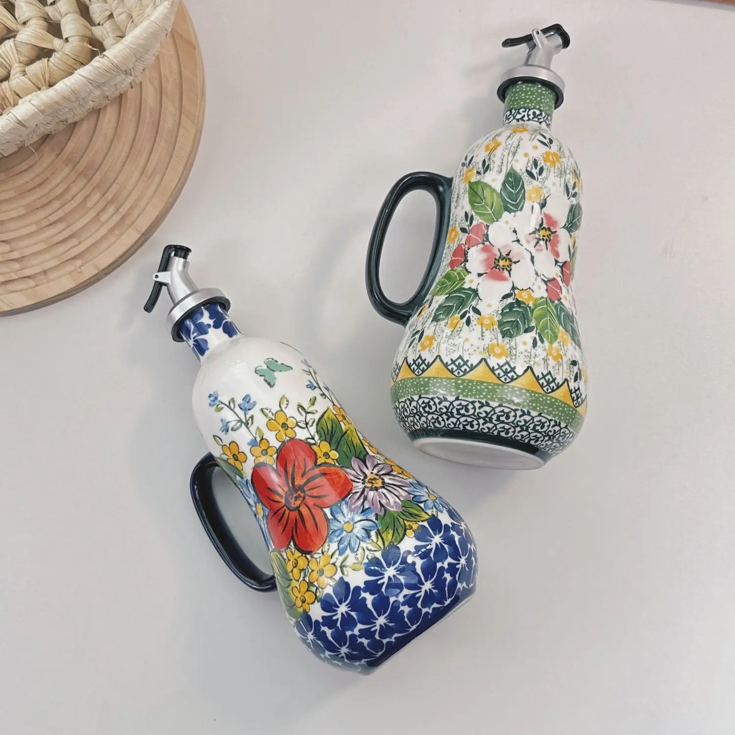 Ceramiczna butelka na olej szczelna butelka na olej kuchenna odporna na wysokie temperatury butelka na olej orzechowy sos sojowy garnek na ocet