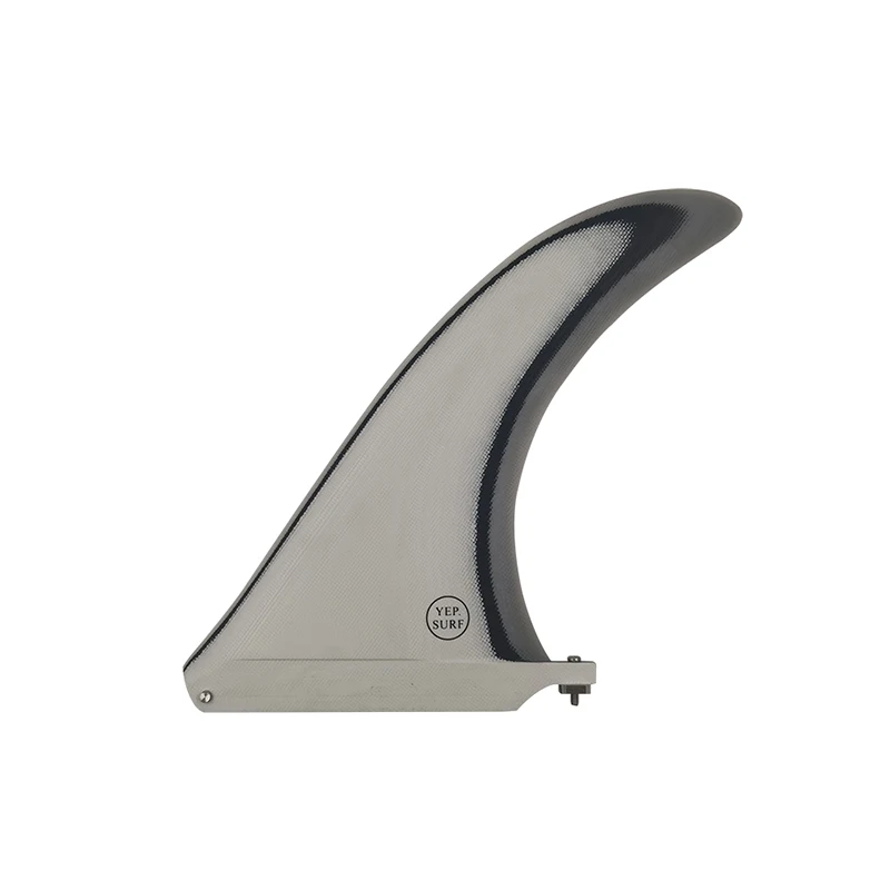 Surf 9 ”Longboard Fin central Aleta Sup Board Fin Color blanco Surf Paddleboard Fin Fibra de vidrio Aletas de surf Longboards