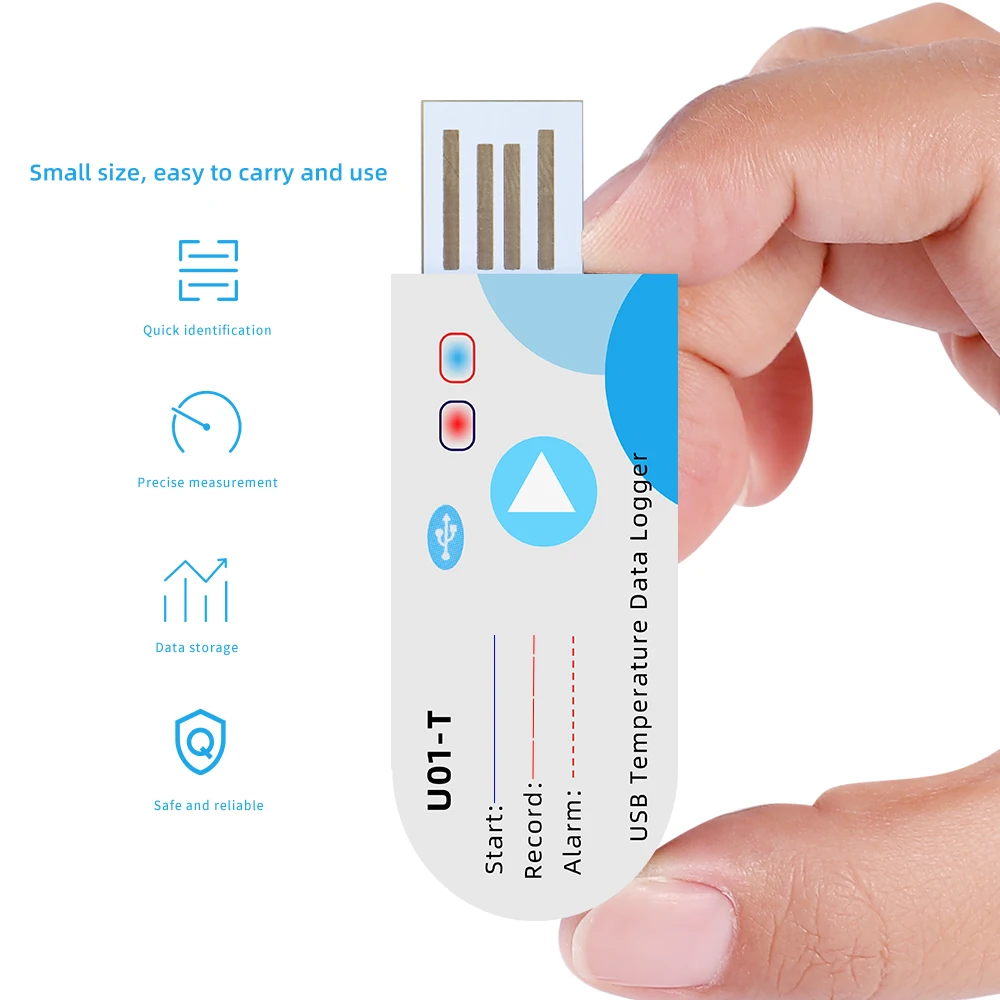 2022 New Thermometer 14400 Points USB Report With App 60Days IP67 USB Temperature Data Logger Disposable Recorder with Warning