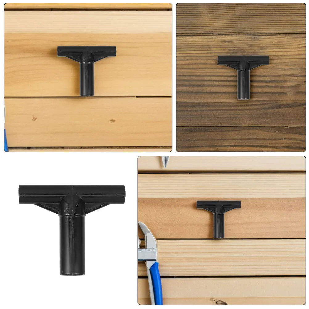 3 قطعة الترامبولين T موصل قبعات القطب البلاستيكي الأسود لإصلاح الإطار مقاومة للطقس قطع غيار متينة في الهواء الطلق