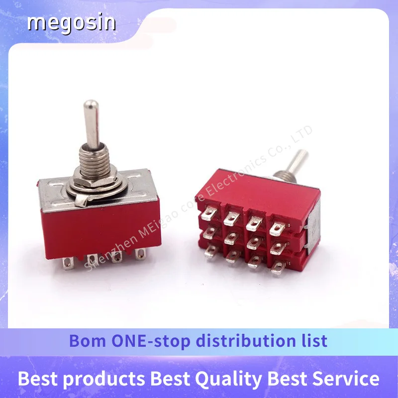 1pcs/lot MTS403 toggle switch four-pole double-throw 3-position 12-pin power transfer switch power control