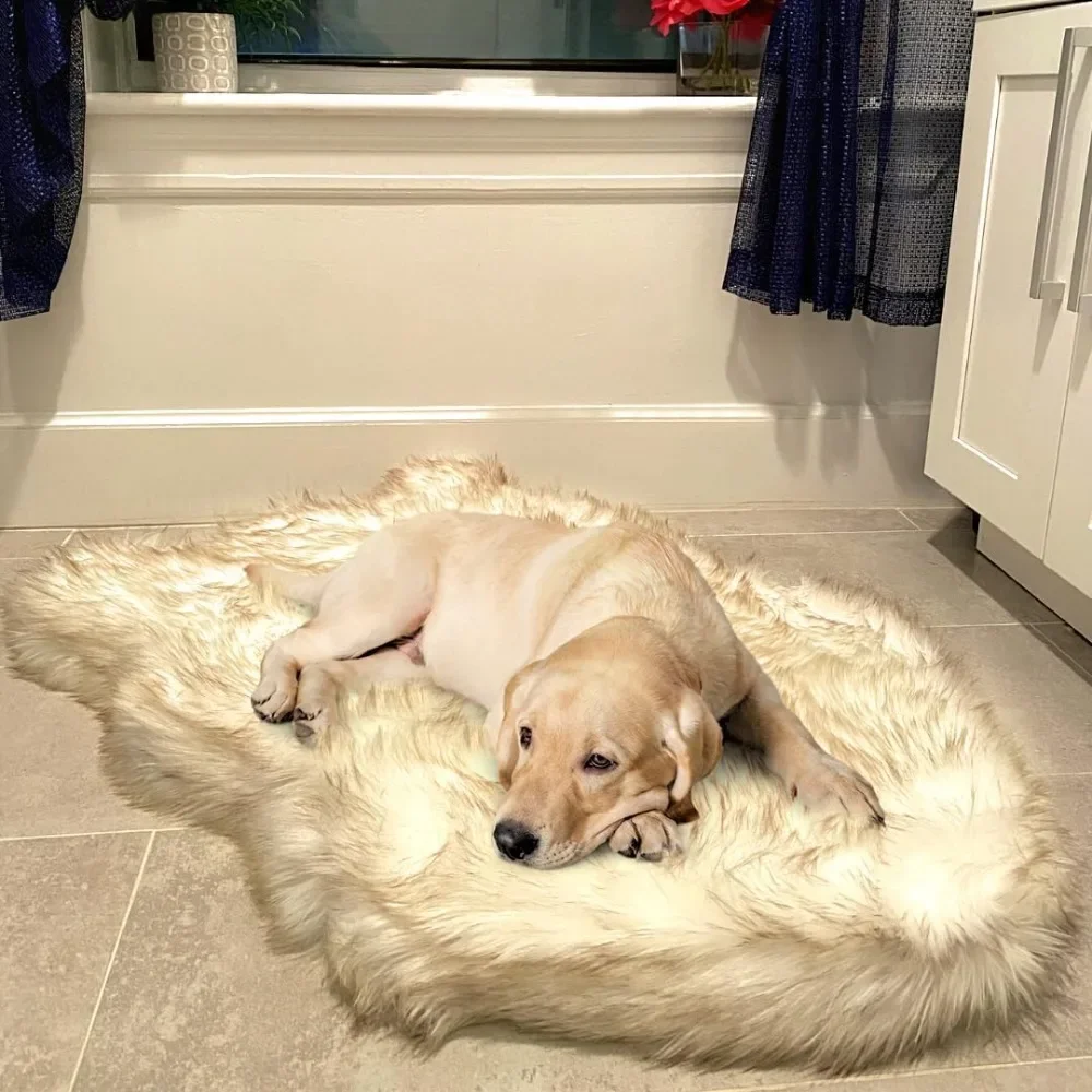 

Luxury Faux Fur Orthopedic Dog Bed, Memory Foam Dog Bed for Small, Medium, Large and XL Pets|