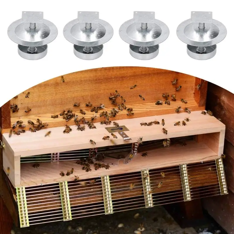 4 PCs Edelstahl Ants Proof Bessel Füße Essentielles Bienenzuchtzubehör N58D