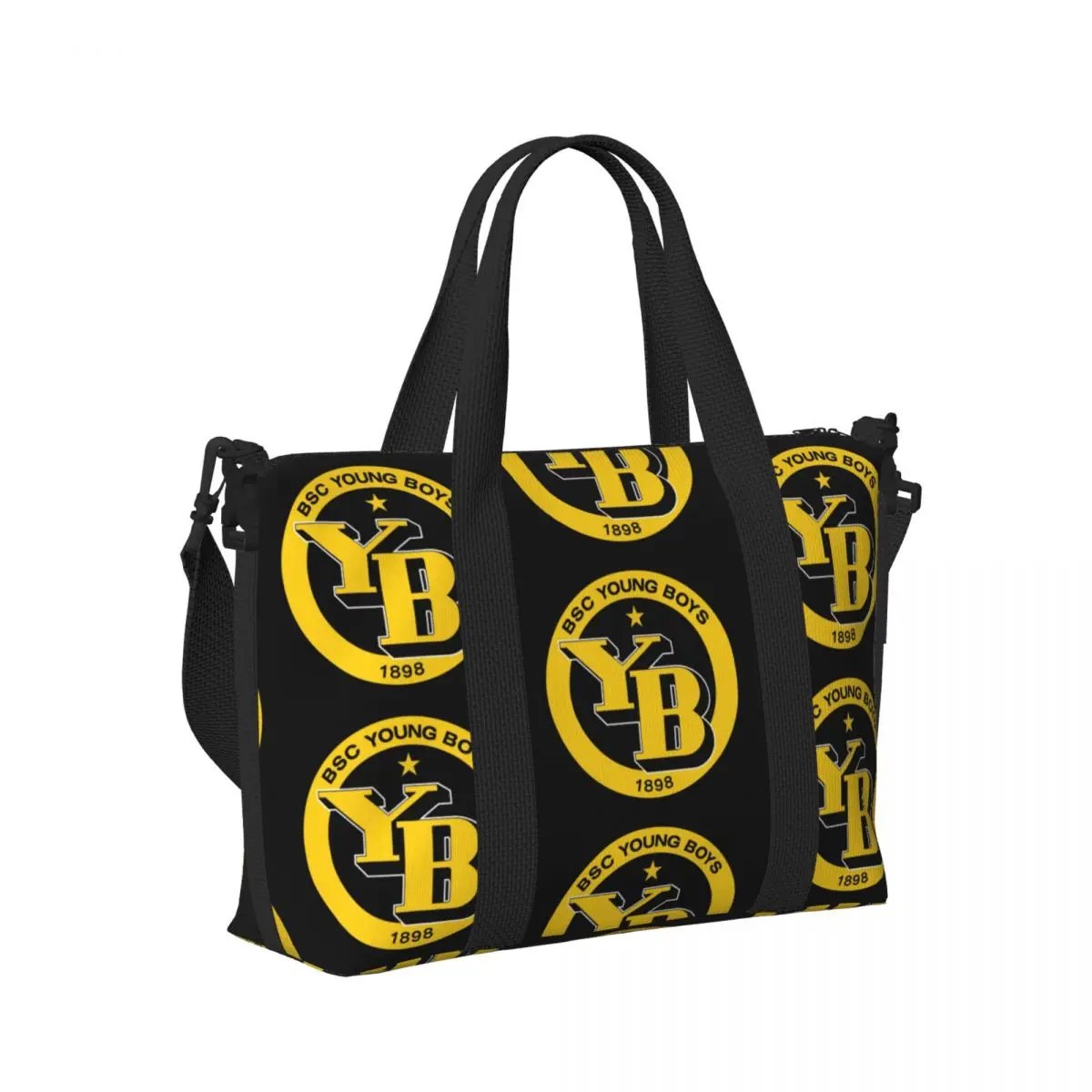 

BSC Young Boys Swiss Football Sports Fans Берн Швейцария Пляжная дорожная сумка-тоут для спортзала Женская дорожная сумка для покупок