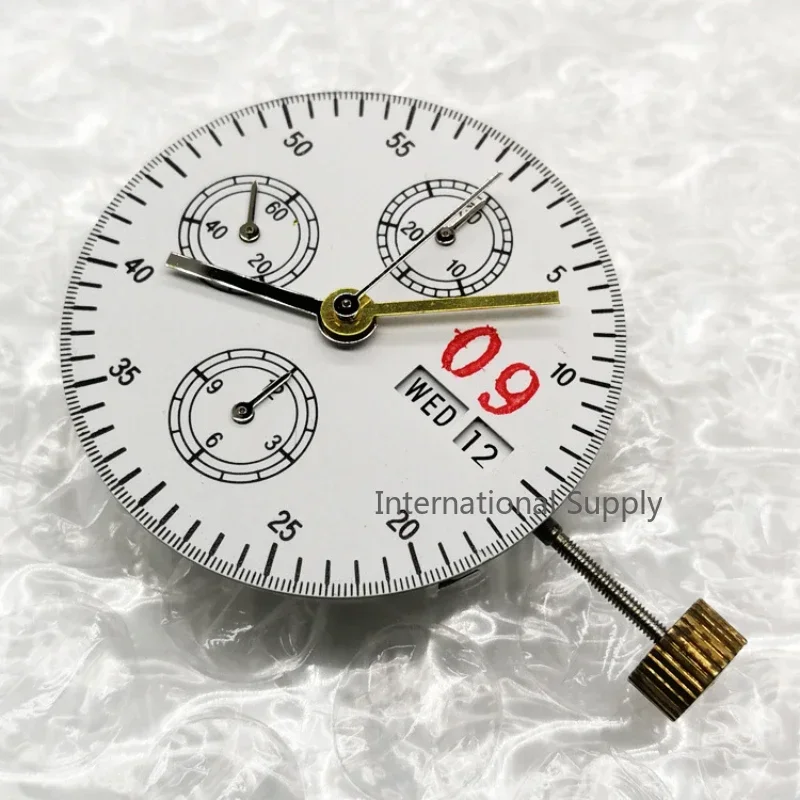 Neues eta 7750 Uhrwerk sechs Nadel Doppel kalender 9 Uhr automatisches mechanisches Uhrwerk Zubehör