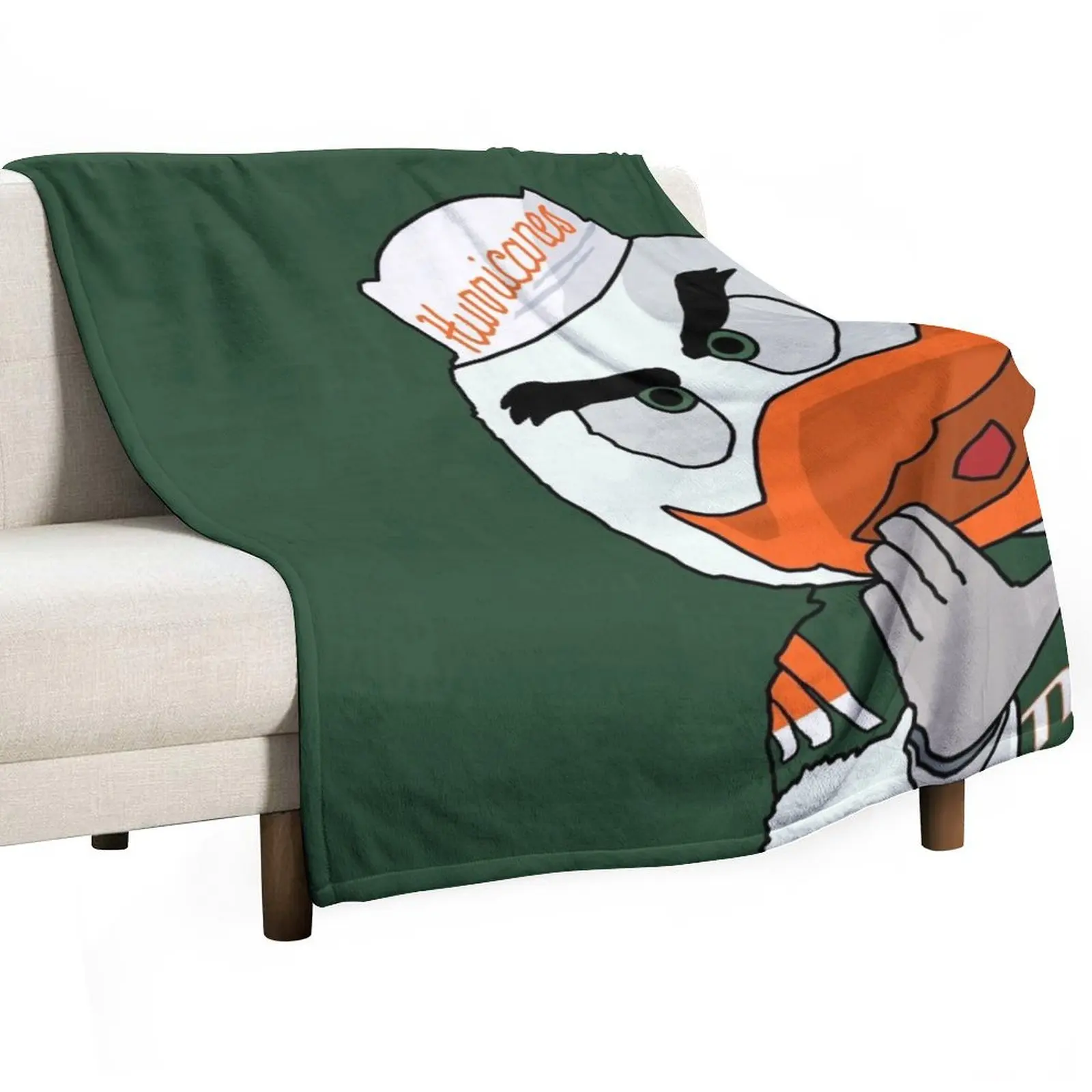 

University of Miami - Sebastian the Ibis Throw Blanket Plaid wednesday Blankets