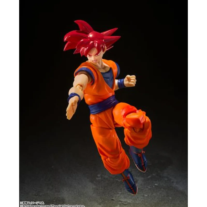 Bandai original s.h. figuarts super saiyan deus son goku dragon ball anime figura de ação montagem modelo brinquedos modelo presentes para meninos