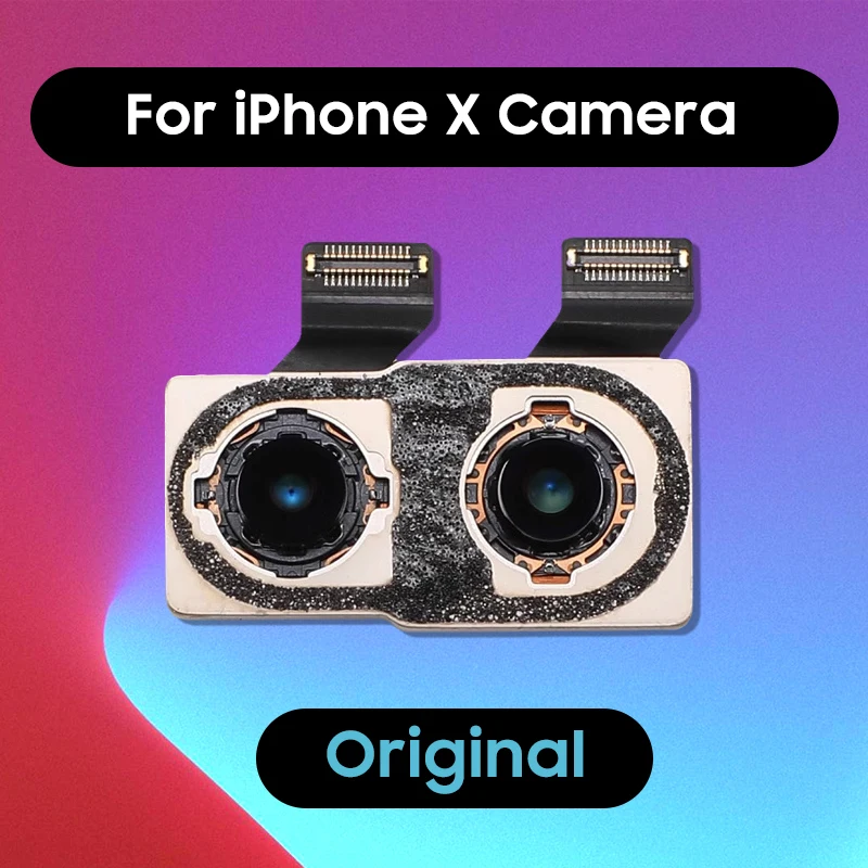 Original back Camera For iPhone x Plustraseira Rear Main Big Lens Flex Cable x Camera