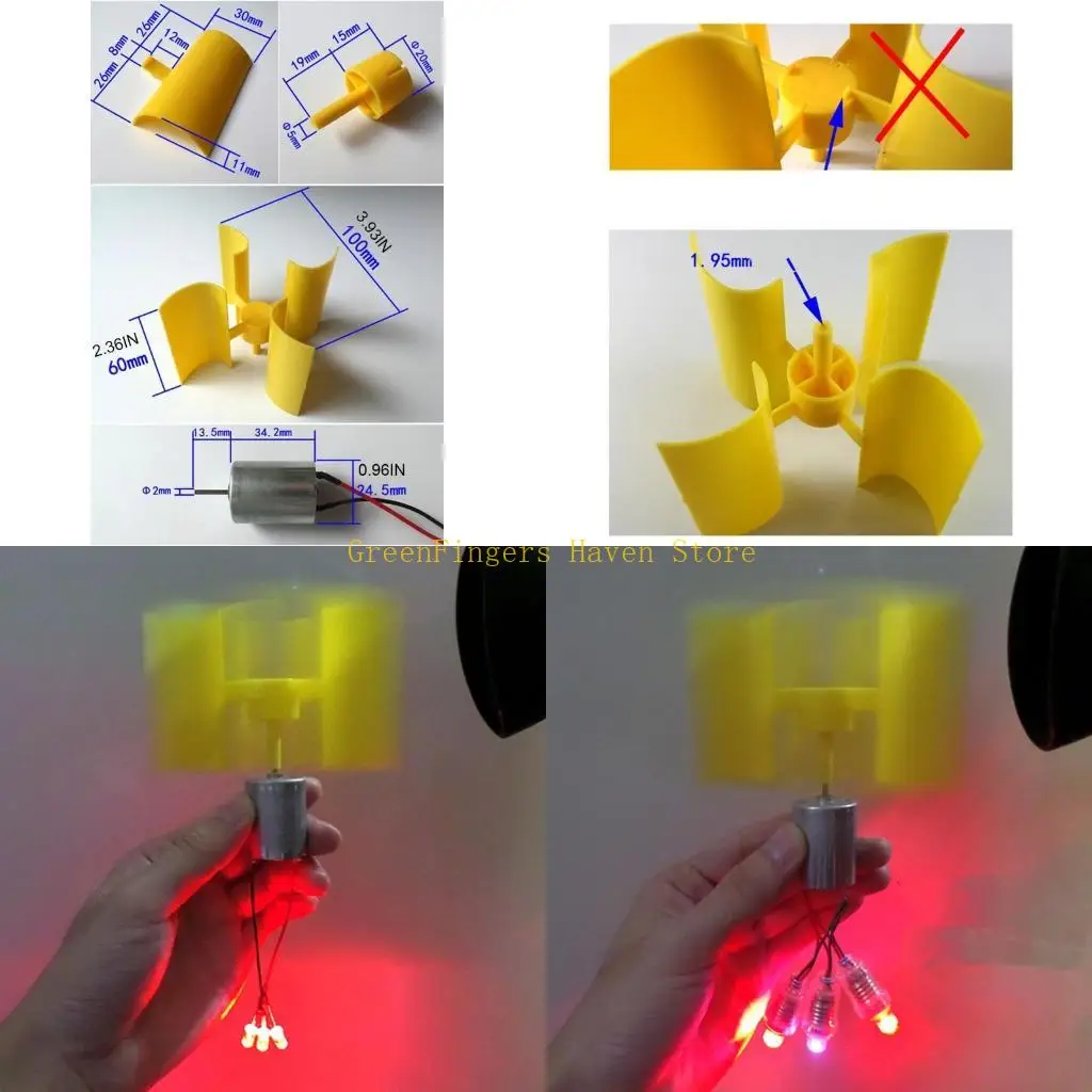 

F68D Mini Wind for Turbine Vertical Generator Used for DIY Science Education Experime