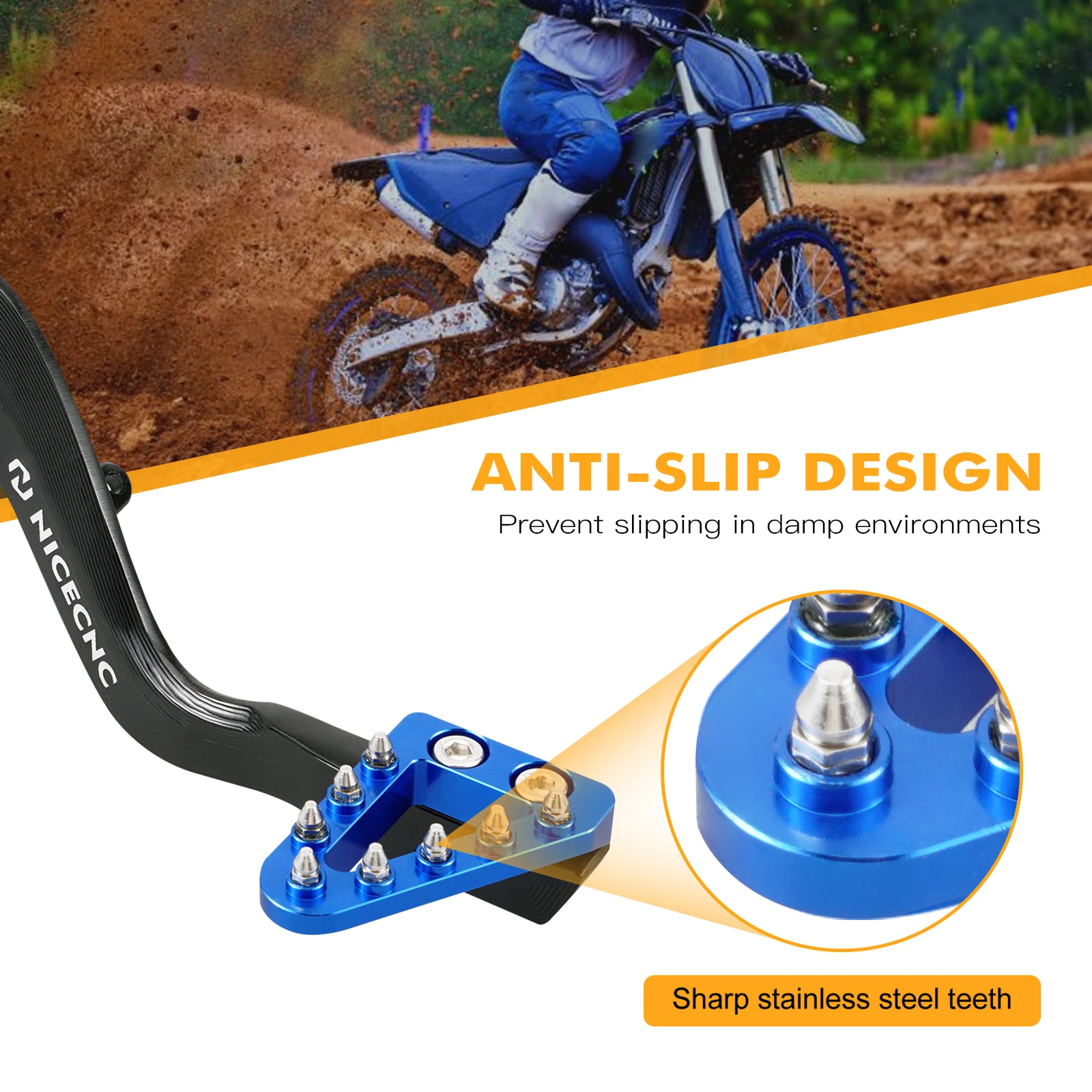 (EU-Lager) Für Yamaha YZ125 YZ250 YZ 125 YZ 250 2005-2024 YZ 125X YZ 250X 2017-2023 Motorrad-Bremspedalhebel mit verstellbarer Spitze – Detail 5