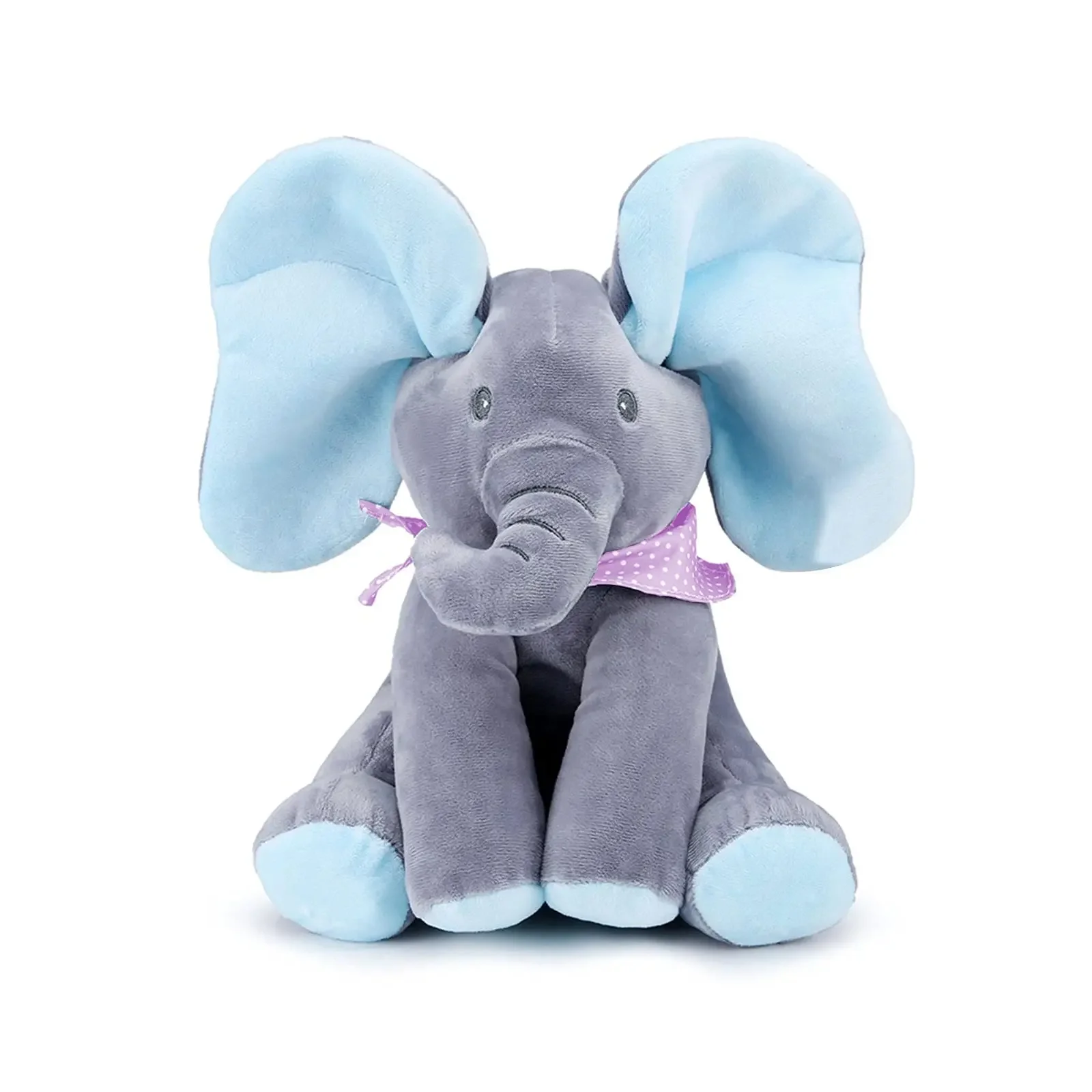 Animated Elephant Toys Plush Singing Elephant with Ears Moving Electric Plush Toy Adorable Elephant Stuffed Animal Toy for Baby'