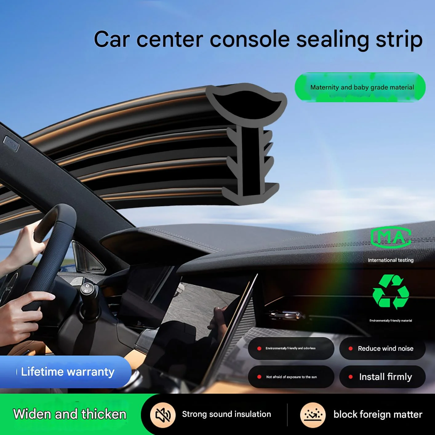 

Подходит для Honda CRV Civic Accord Haoying, стильная звукоизоляционная уплотнитель двери центральной консоли автомобиля