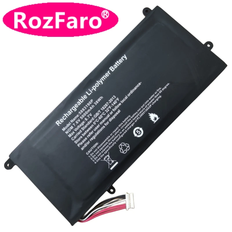 Nieuwe WTL- 5883190 P-2S NV- 357095 -2S HW 37154200 5883190 P Laptop Batterij 7.6V 38Wh 5000mAh Voor Etpc108 Tablet PC