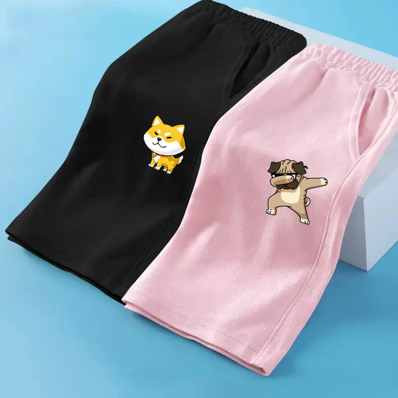 Kinder Sommers port Shorts Welpen & Hund Cartoon Hose Jungen Mädchen lose kurze Hosen neue Hosen Clothes3-14Y