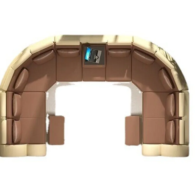 Creative leather functional sofa combination luxury U-shaped sofa