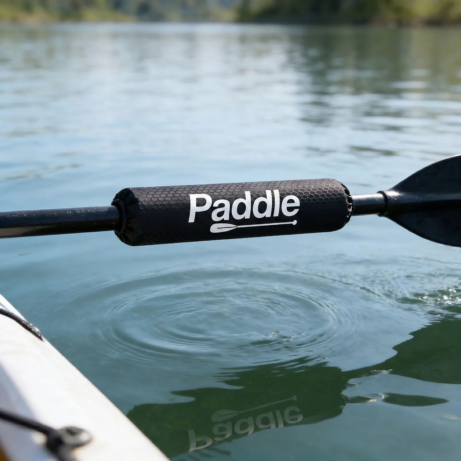 Paddel-Auftriebsmanschette, 420D PU, wasserdicht, langlebig, Schaumstoff mit Fußballmuster, verhindert das Sinken im Wasser für Kajak, Kanu, Paddleboard – Detail 3