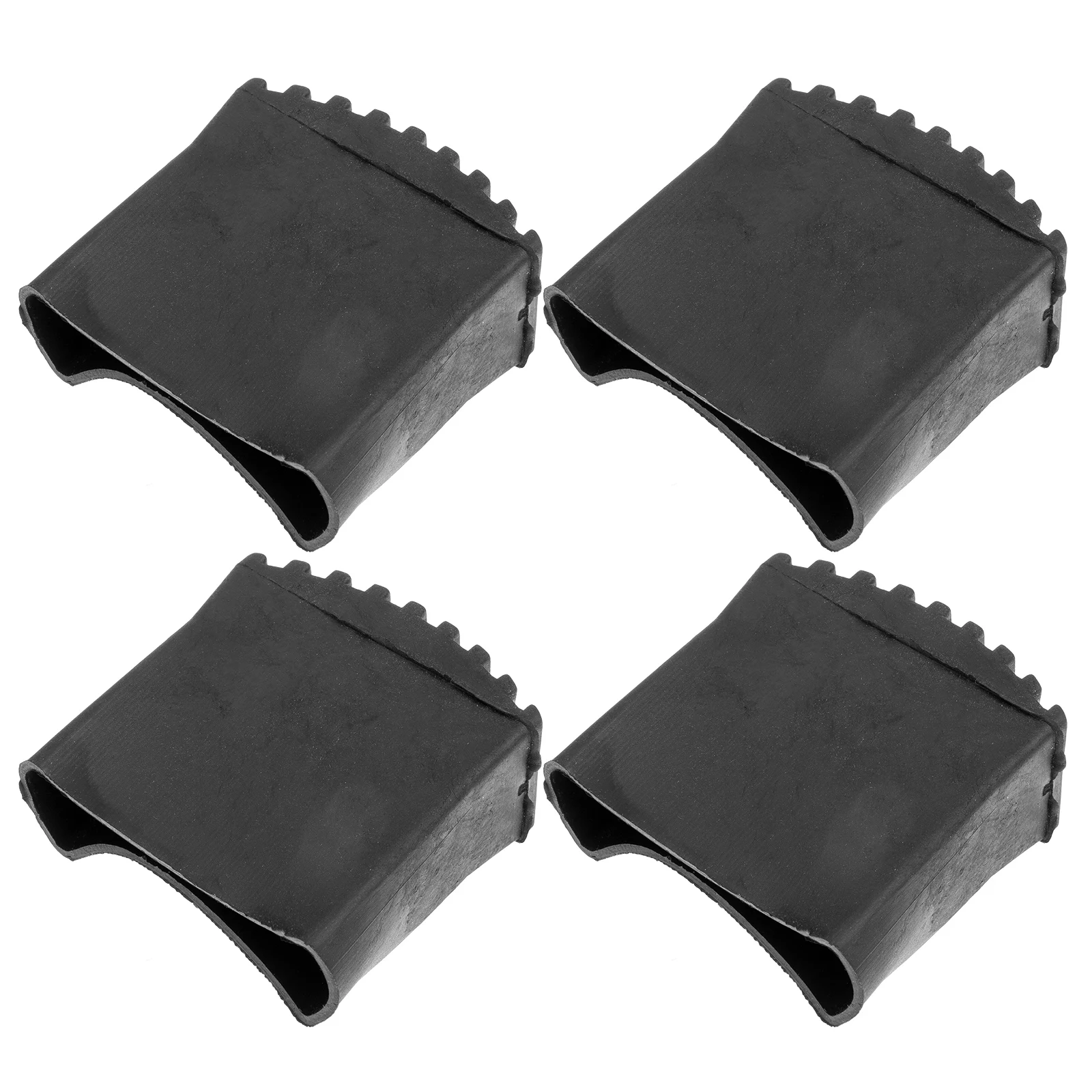 

4pcs Ladder Foot Cover Pads Rubber Black 25x63mm Anti Skid Durable Home Accessories Foldable Step Feet Protection Mats End Caps