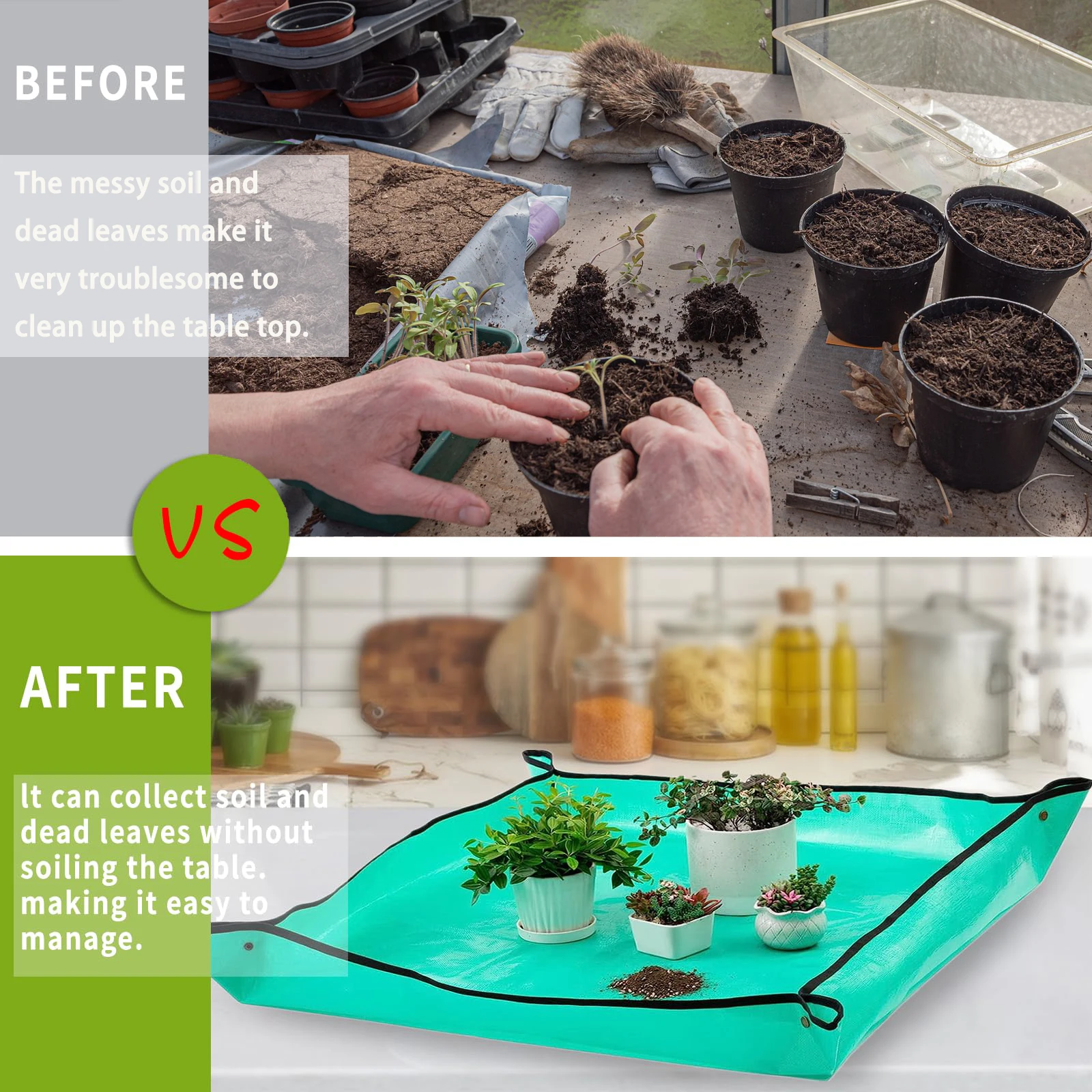 防水植栽マット PE 植物植え替えマット 植物移植用折りたた - Bonsai Repotting Mat のレビューと価格