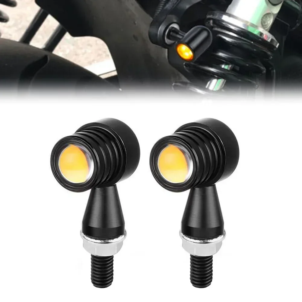 

2pcs Motorcycle LED Mini Turn Signal Lamps 12V Amber Indicator Fit For Most Motorcycles, Dirt Bikes, Street Bike 8mm Bolt Thread