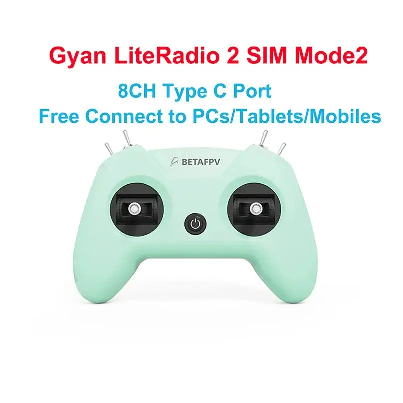 

BETAFPV LiteRadio 2 SIM-контроллера, 8-канальные контроллеры эмуляторов для DJI/для PhoenicRC6/AeroFlyRC8/ STEAM-RC, контроллер порта Type-C