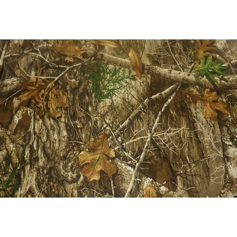 300D 600D البوليستر أكسفورد شجرة حقيقية بيونيك التمويه النسيج واقية من الشمس طلاء أسود الحرارة UV حماية القماش المظلة خيمة DIY بها بنفسك