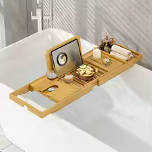 Bamboo Adjustable Bathtub Tray
