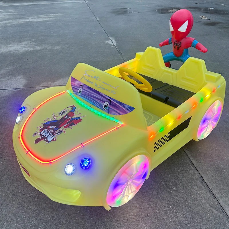 

Двойной светящийся бампер на батарейках для взрослых и детей, крытый пульт дистанционного управления, гоночный торговый центр, детская площадка, пластик