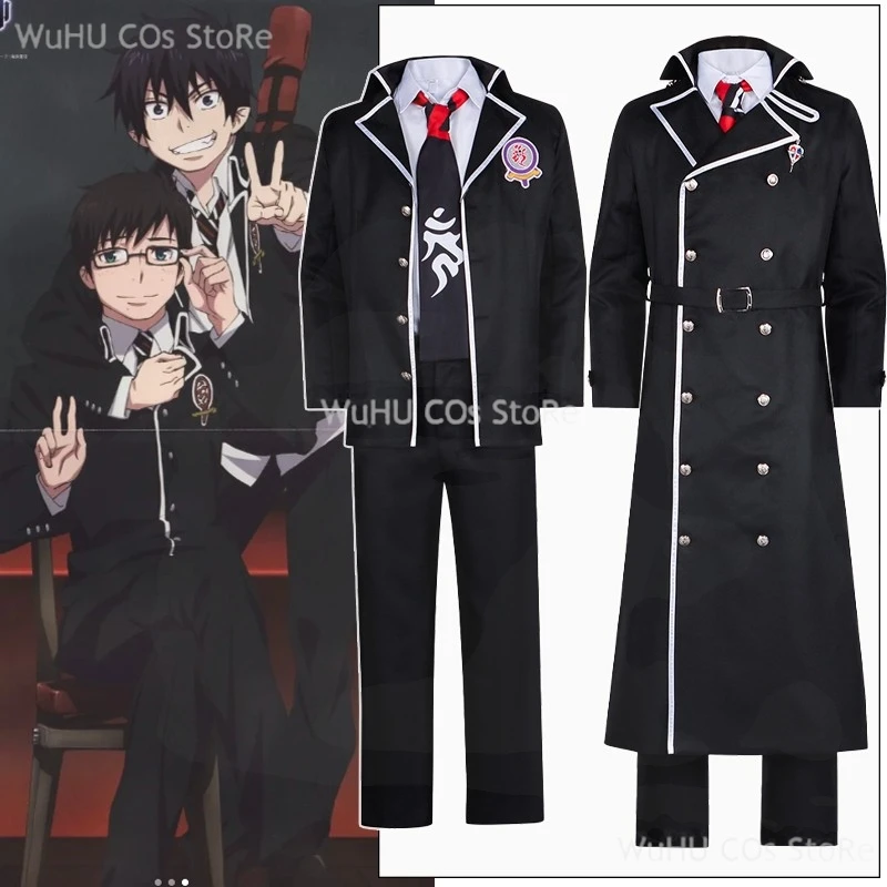 

Anime Ao No Exorcist Cosplay Blue Exorcist Rin Okumura Cosplay Costume Okumura Yukio Cosplay School Uniform Men Halloween Outfit
