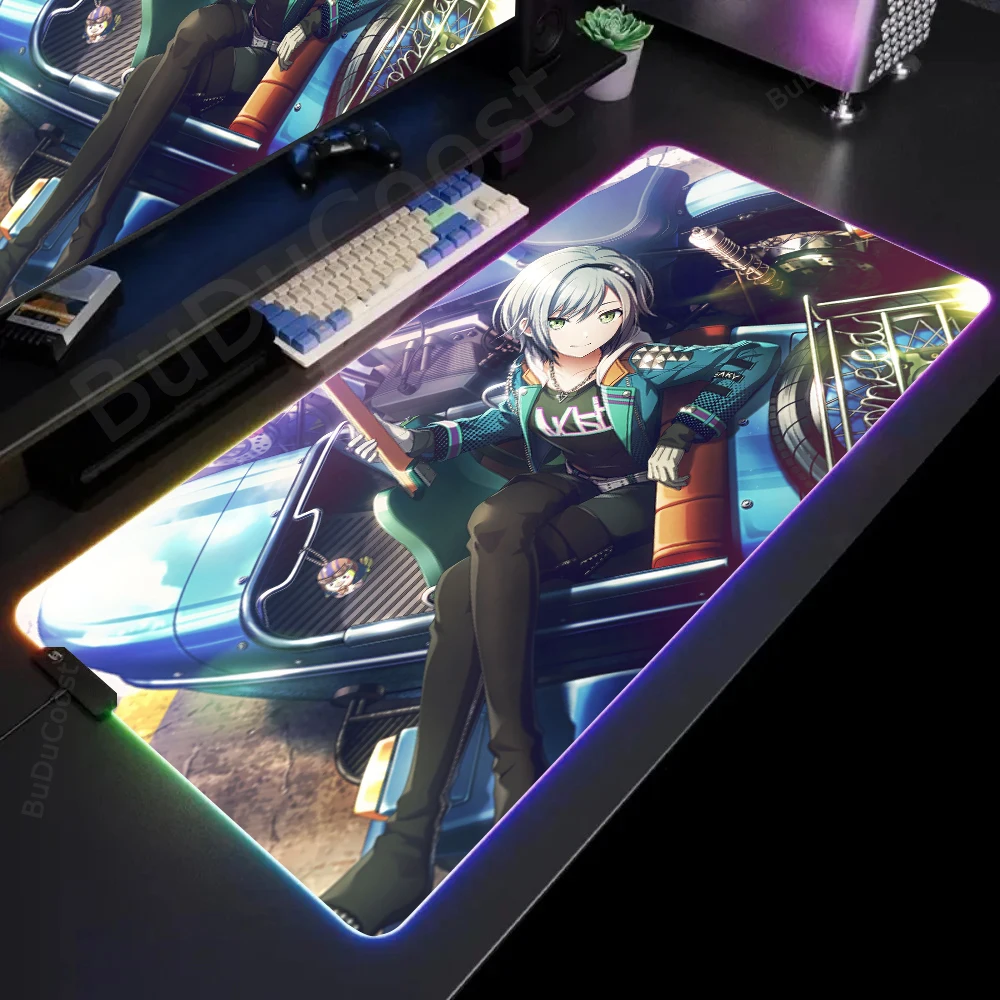 Project Sekai Japanese Anime electronic sports Office XXL High definition printing Desk Game RGB Computer Luminescence Mouse Pad