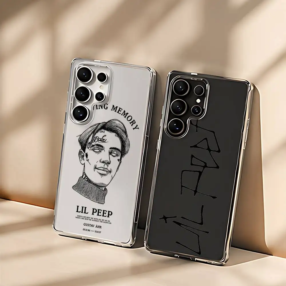 L-Lil P-Peep Rapper Liquid Silicone Phone Case For Samsung Galaxy S21 S22 S23 S24ULTRA S25ULTRA FE Ultra Plus5G A52S S26 Cover