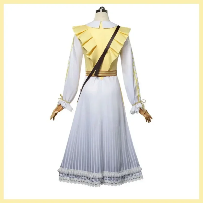 FC6Anime Game Anne Lester Toy Merchant Cosplay Costume Shimmer Wig Yellow Lolita Dress Uniform Woman Kawaii Halloween Party@FC8！