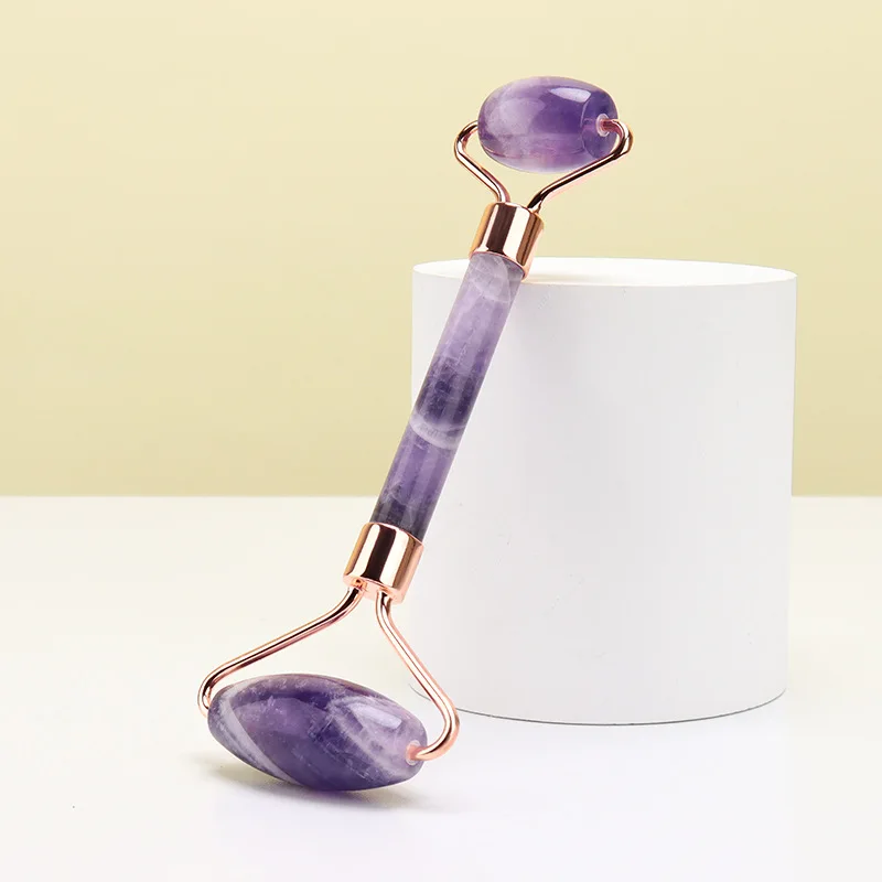 

2023 Ladies Gift Set Ideas IPSY Giveaway Natural Amethyst Purple Quartz Crystal Jade Roller Scraping Apparatus Guasha Massage