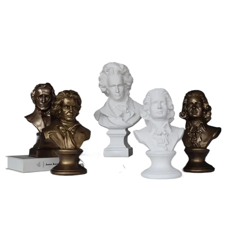 Creative Musician Mozart Beethoven Figure Sculpture Piano Ornaments Decorations Gifts Home Decoration Accessories Furnishing