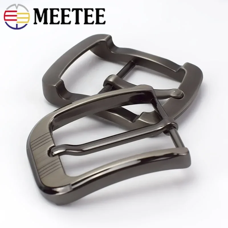 Meetee 1Pc 35/40mm Metal Pin Buckles Belt Waistband Head Clasp Jeans Decor Adjust Hooks DIY Leather Crafts Hardware Accessories