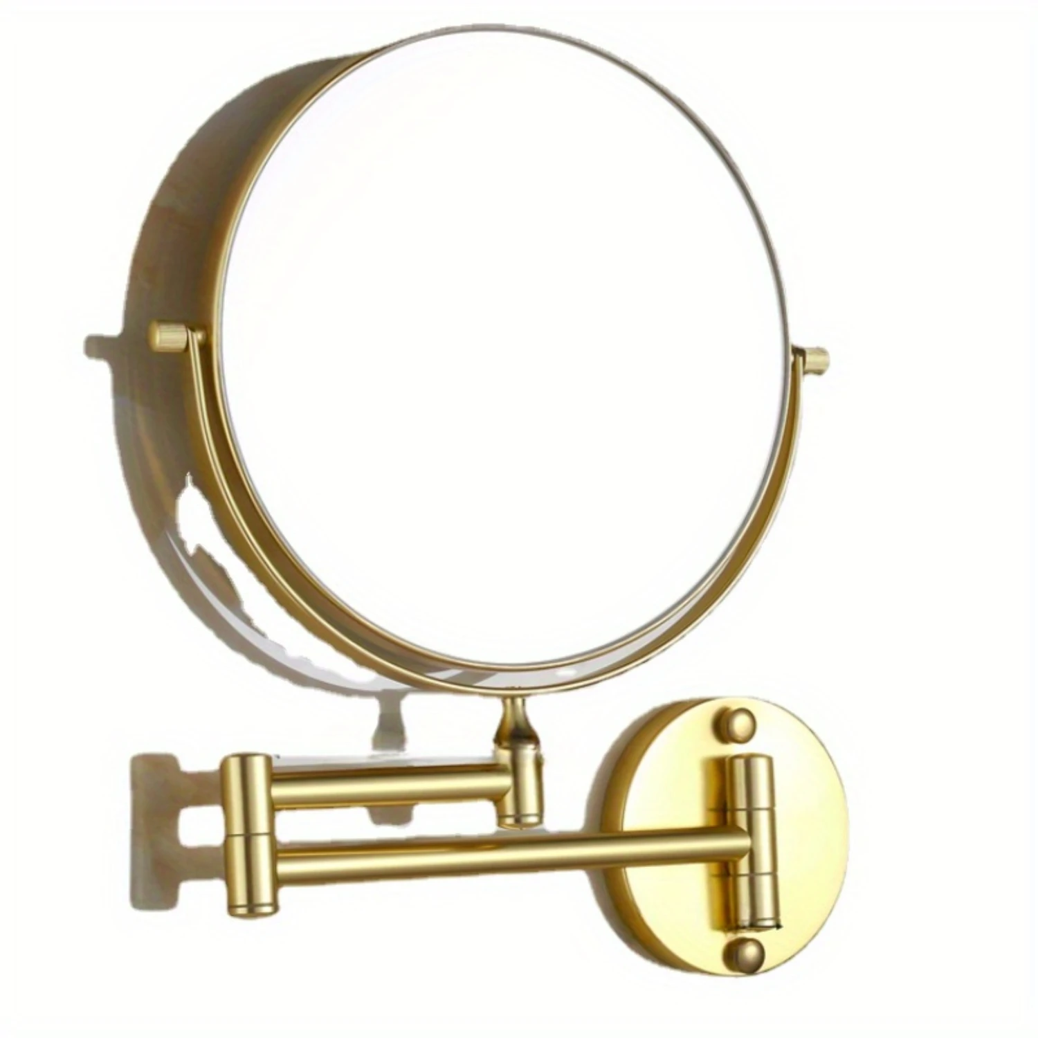 折りたたみデザインの拡張可能な壁掛け化粧鏡、バスルーム用のエレガントなバニティミラー、ドリル不要の取り付け、完璧なビーミラー