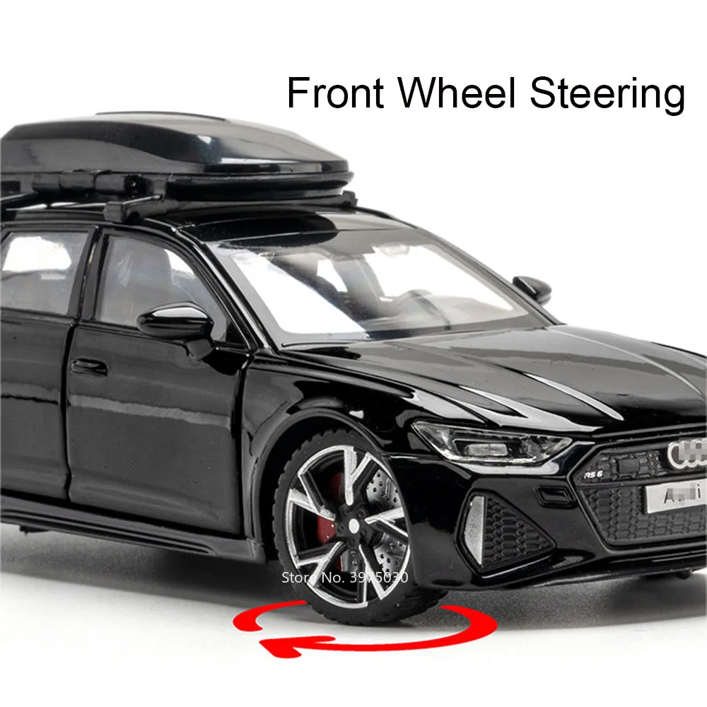 Rs6 rs7合金車モデルミニチュアトイミニチュアおもちゃサウンドライトホイールプルバック車子供のためのおもちゃフェスティバルギフト1:32スケール