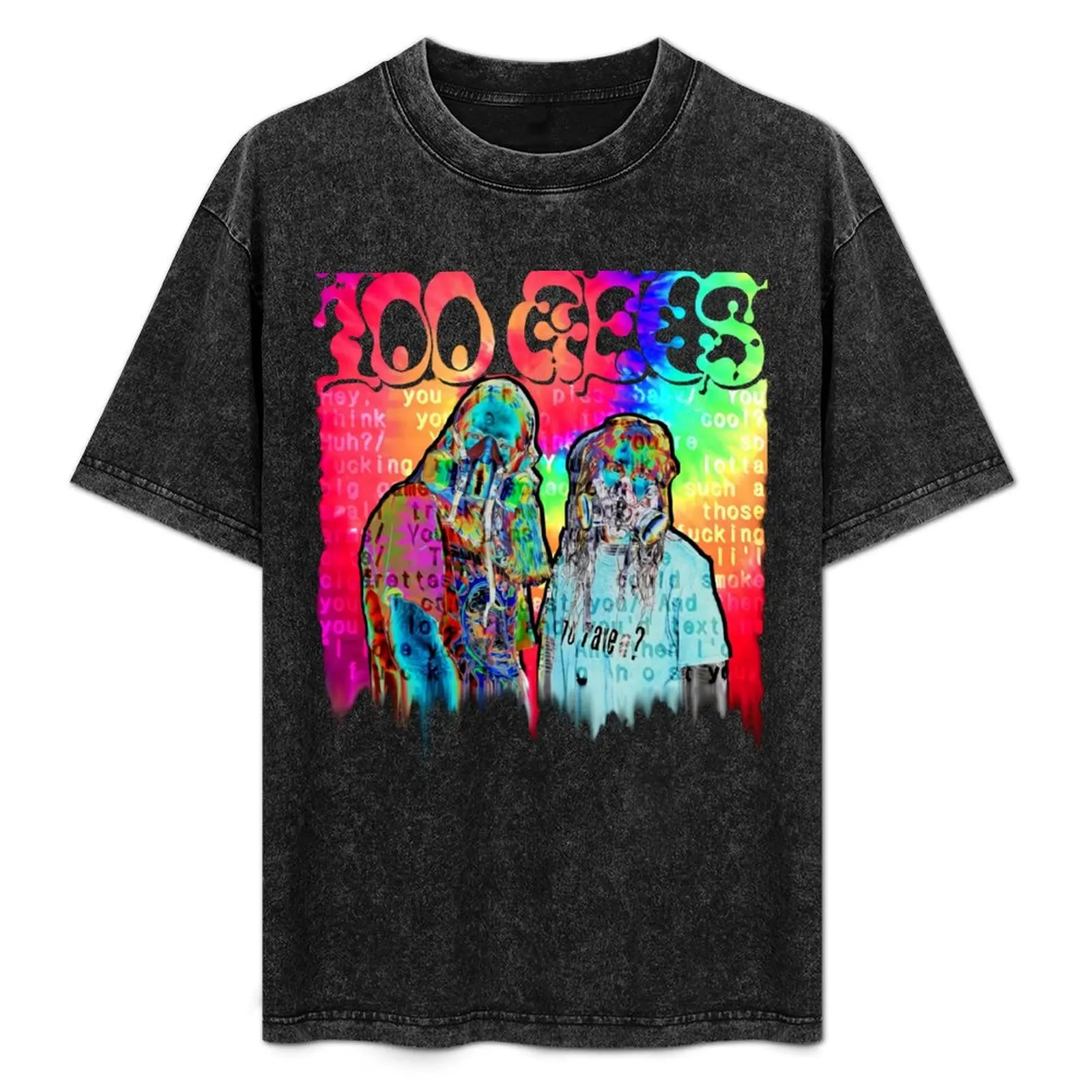 

All 100 gecs of The Rainbow Slim Fit T-Shirt Festival Party Tee Top