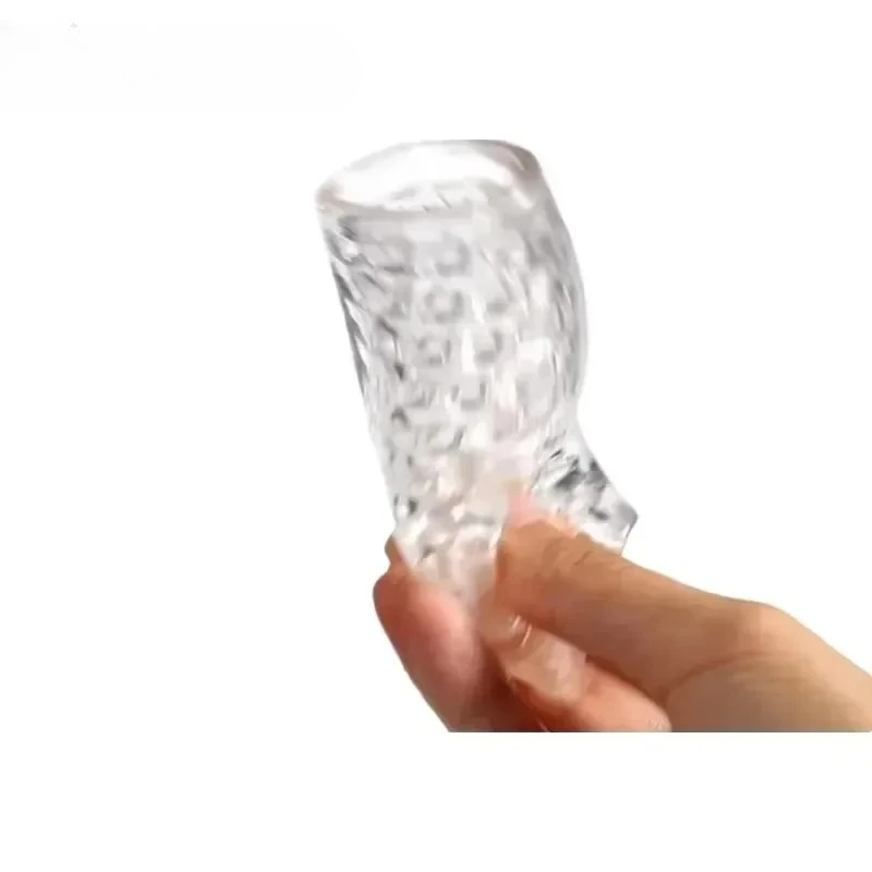 Male Masturbator Glans Exercise Sucking Pocket Pussy Transparent 9cm Masturbation Cup Penile Massager Sex Toys for Men Blowjob view 4