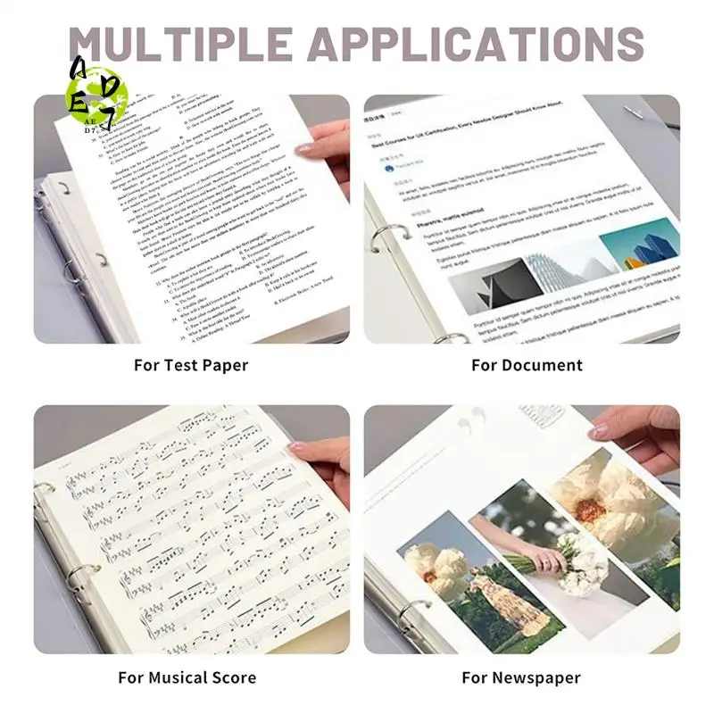 

AED7-10Pcs A5 Notebook 3-Ring Binder Mechanism Letter Size Holes 20Mm Metal Loose Leaf Binders Spine-Combs