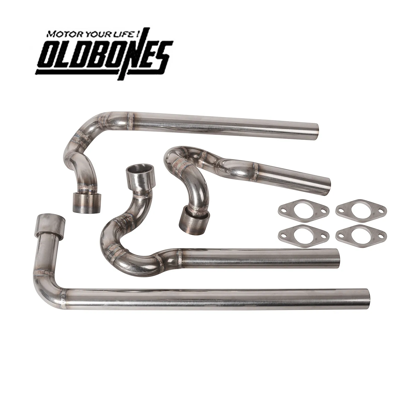 

Oldbones For BMW K75 K100 Motorcycle Stainless Steel Exhaust Header Manifold Assembly Cafe Racer Exhaust pipe Front Section