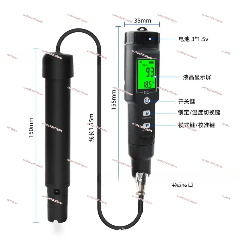 DO9100 Dissolved Oxygen Detector 0-30mg/L Dissolved Oxygen Water Quality Detector Dissolved Oxygen Detection