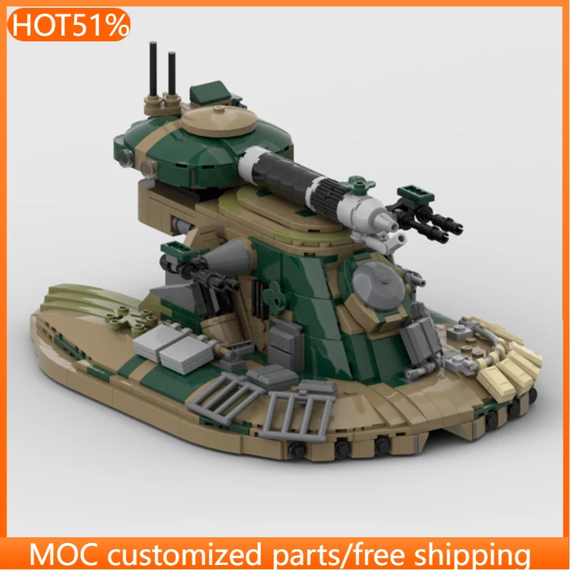 

1090 деталей: Бронированный танк-инсинератор (MOC) — модульный конструктор, креативный дизайн, игрушка DIY, рождественский подарок