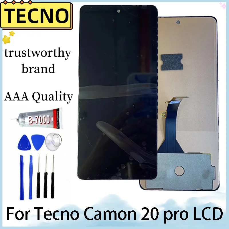 

TFT 6,67 дюймовый черный для Tecno Camon 20 Pro 4G CK7n Camon 20 Pro 5G ck8nжк-дисплей сенсорный экран дигитайзер панель в сборе