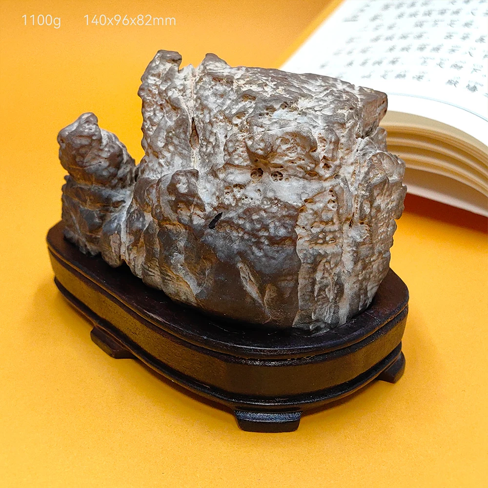 

MTBUY Mountain Rock Sculpture Stone Asian Natural Cadeau Homme Office Decoration Rough Stone Suiseki Stone Collection Stone