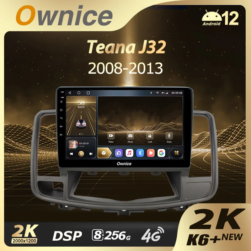 

Ownice K6+ 2K 13.3 for Nissan Teana J32 2008 - 2013 Car Radio Multimedia Video Player Navigation Stereo Android 12 No 2din 2 Din