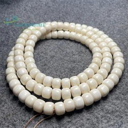 Natural Tibetan Oil Moisturizing Deer Bone 108 Barrel Beads Bracelet Jewelry Beads White Camel Bone Vintage Men's and Women's St