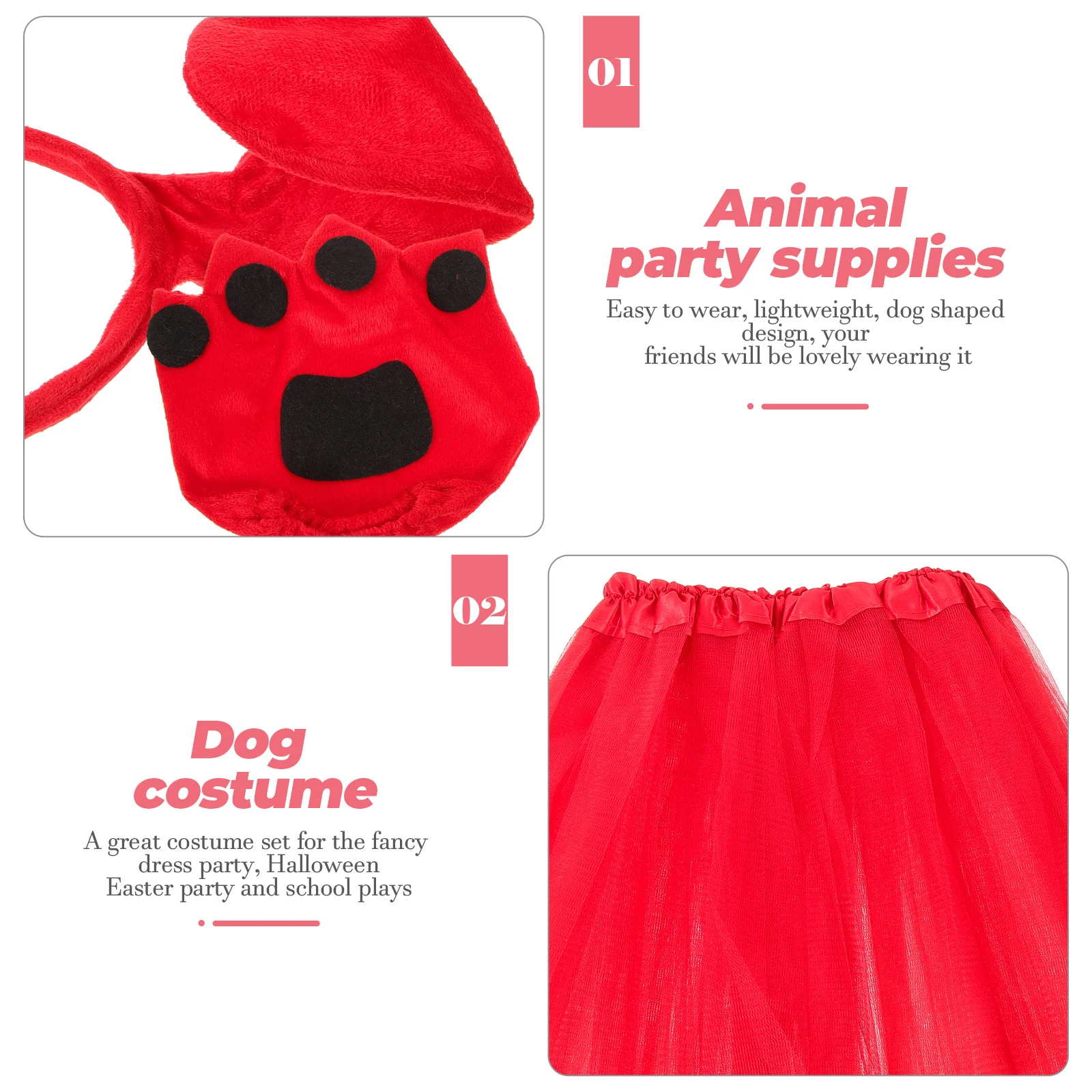 1 Zestaw Opaska na Głowę Jamnika Kostium Urocze Akcesoria do Cosplayu Psa dla Dorosłych na Imprezę Halloween Wielkanoc Występ Odporny na Zużycie